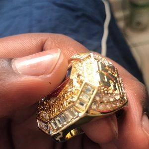 A 14k gold ring that was had made from Italy